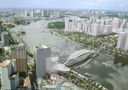 A pedestrian bridge to connect Thu Thiem and District 1